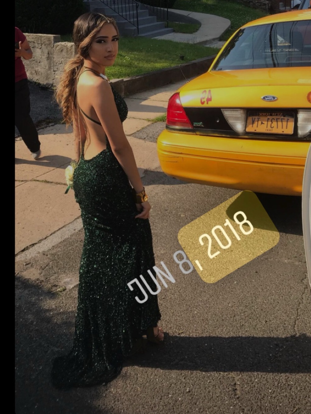 Elegant Green Sequin Dress